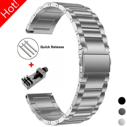 20mm 22mm Titanium Strap for Samsung Watch 6/5/4 Active 2 Gear S2 6/4Classic 18mm Metal Band for Huawei Watch GT4 3Pro Bracelet