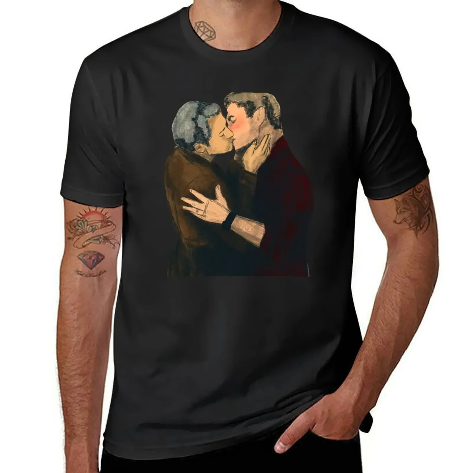 Destiel T-Shirt customs cotton graphic tees anime kawaii clothes mens t shirt graphic