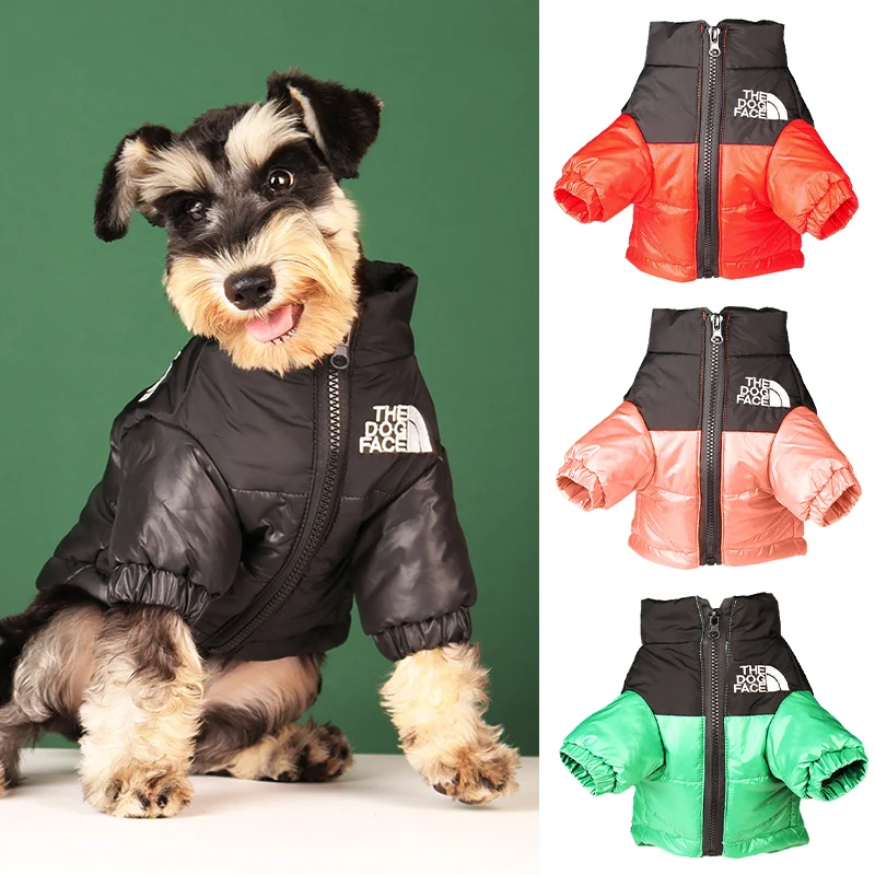 De Hond Gezicht Winter Hond Donsjack Kleding Voor Kleine Middelgrote Honden Warm Dik Wit Eendendons Vest Franse Bulldog Puppyjas