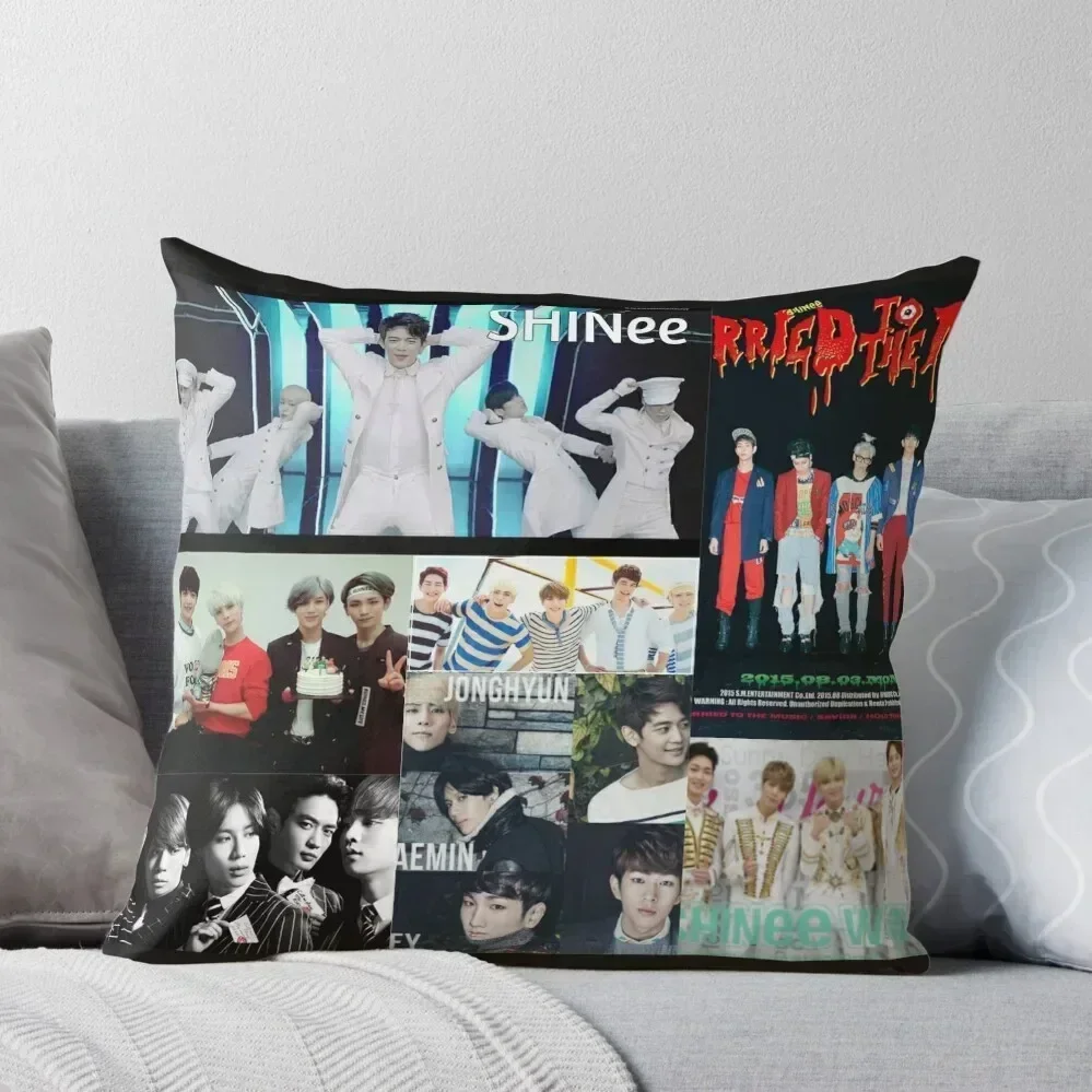 

SHINee Collage Throw Pillow Christmas Pillow Cases Sofa Covers For Living Room Pillow Decor Ornamental