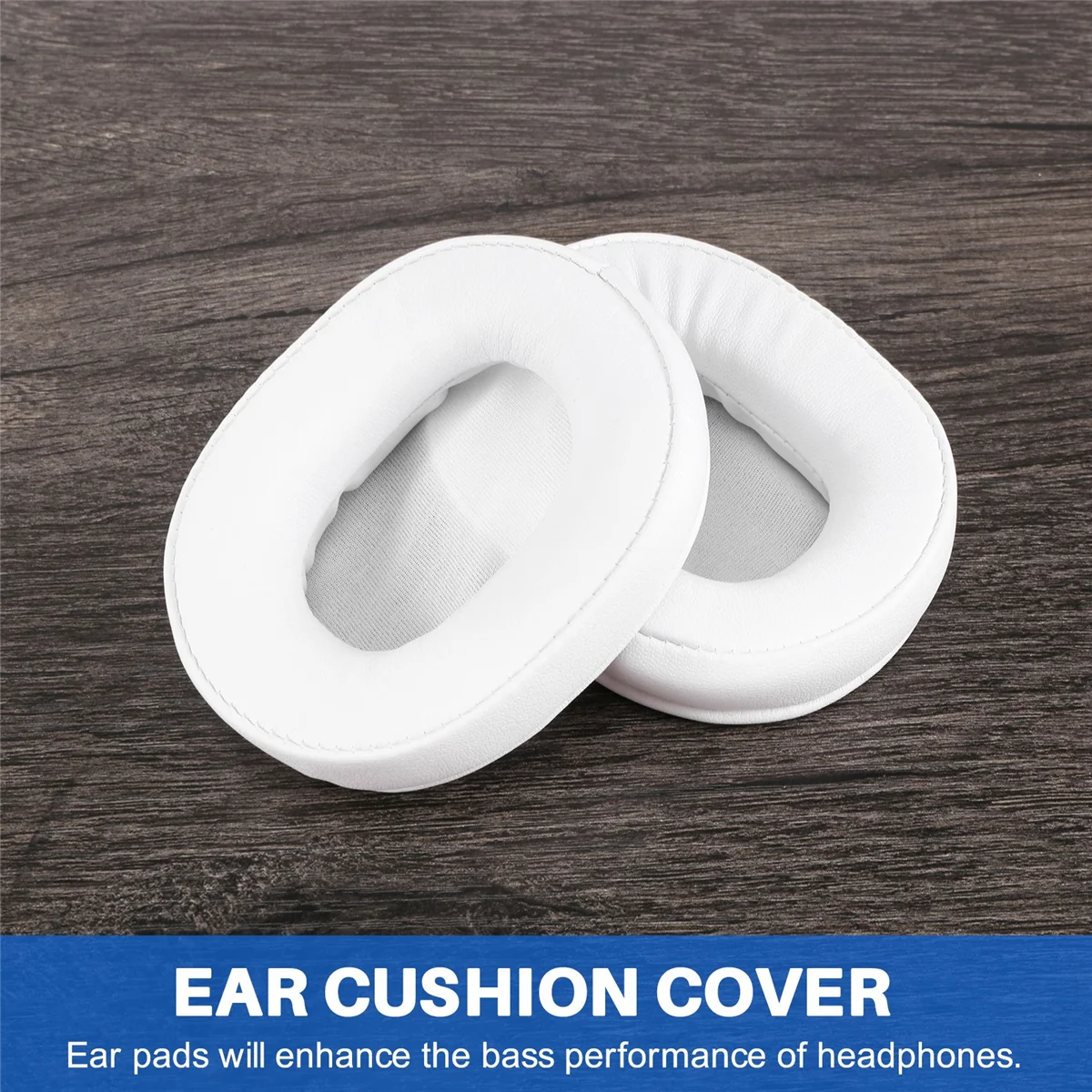SMIEA Cuscinetti auricolari in memory foam Cuscinetti auricolari di ricambio per ATH M50X Adatto a Audio Technica M40X M30X M20 Bianco