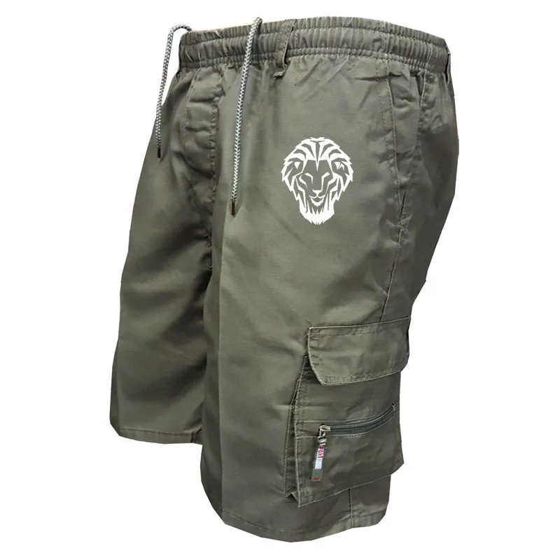 Pantalones de playa, pantalones cortos deportivos informales, novedad de 2025, pantalones cortos con función multibolsillo para hombre, pantalones cortos con estampado Leon Athletic Club de Bilbao, pantalones cortos de secado rápido