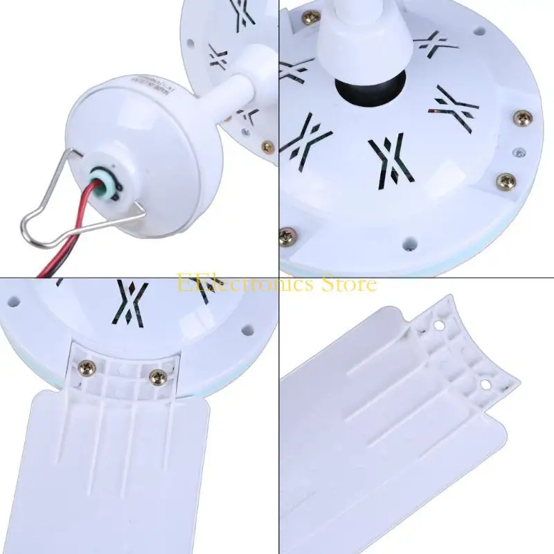 B03C 35''/41'' DC12V Car Quiet Ceiling Fan Multiple purpose Vehicle Fan Home Campers Fan 3Leaves Hanging Camping Tent Fan