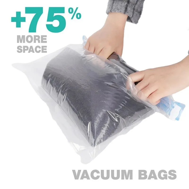 Clothes Compression Storage Bags Hand Rolling Clothing Vacuum Bag Packing Sacks Travel Space Saver Bags for Luggage Seal Bags