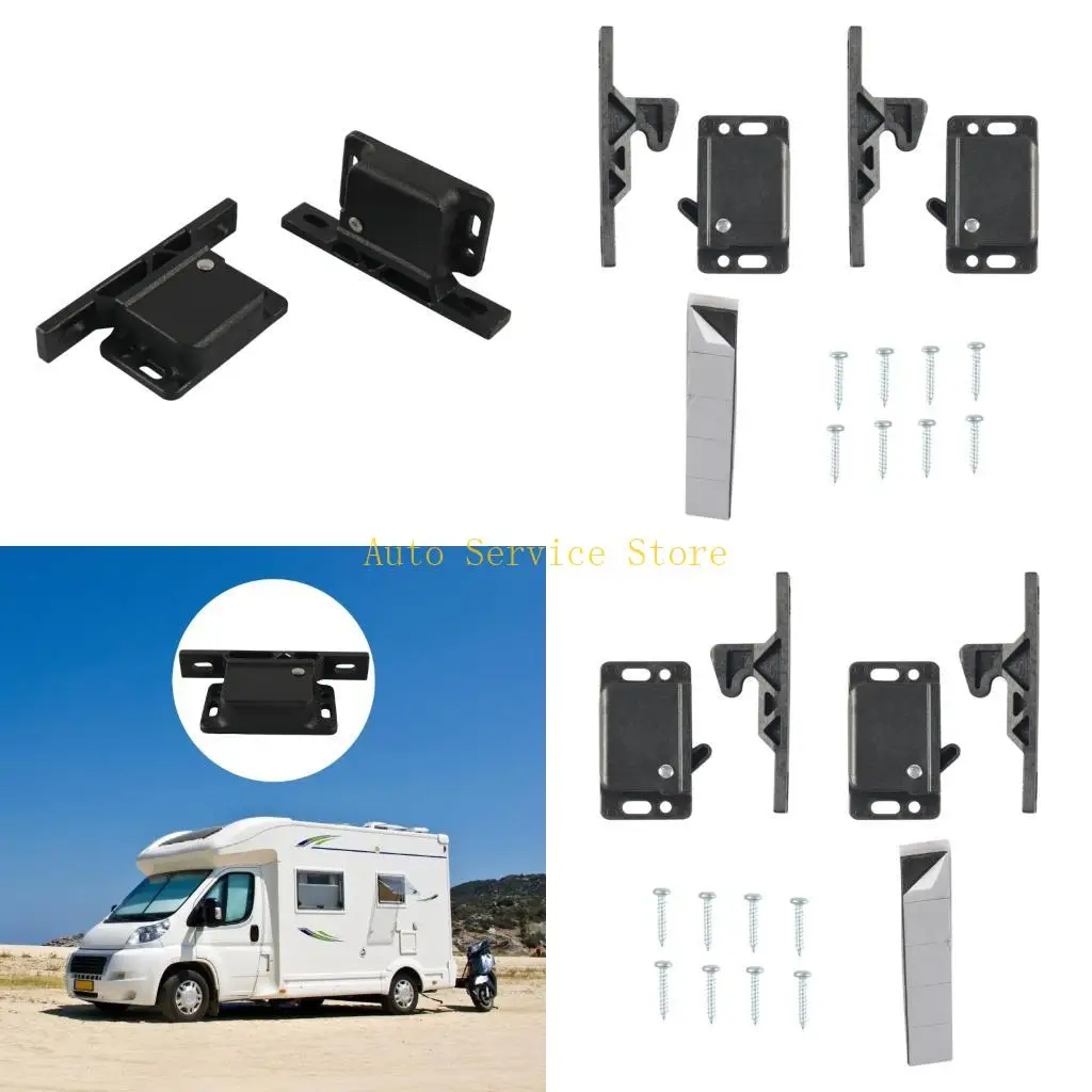 

462A Black ABS Drawer Catches RVs Cabinet Latches and Catches With Strong Grip Cabinet Pull Latches Furniture Hardware