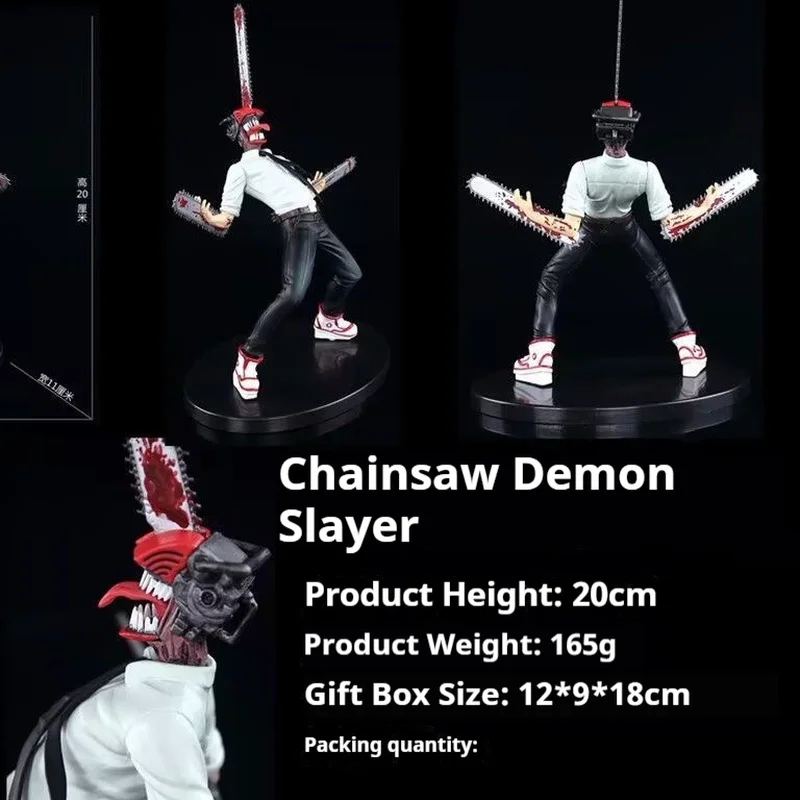 Motosserra homem demônio caçador denji pochita figura de ação anime mercadoria estátua artesanal desktop computador caso ornamento brinquedo presente