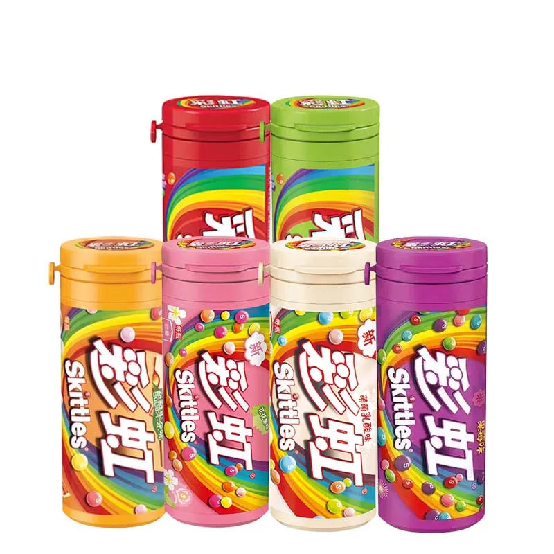 Конфеты Skittles 1,06 унций (30 г) * 5 банок Конфеты с хрустящей ракушкой, конфеты, которые дети любят