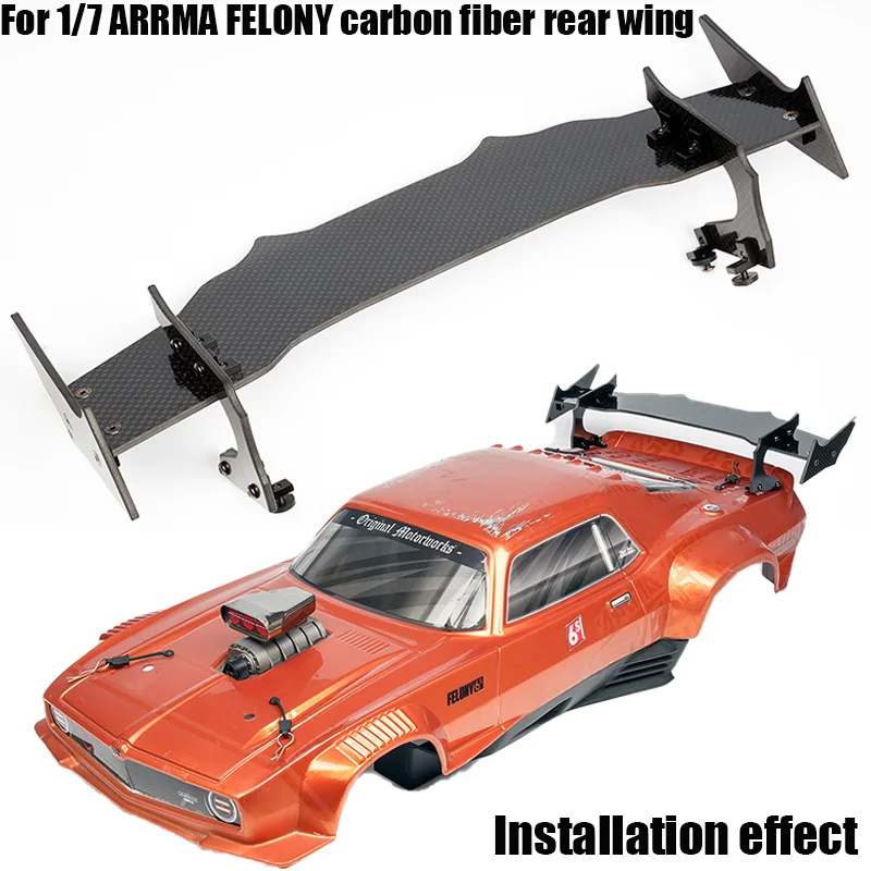 

Carbon Fiber Tail Wing for 1/7 ARRMA FELONY INFRACTION Model RC Truck Car RC Car