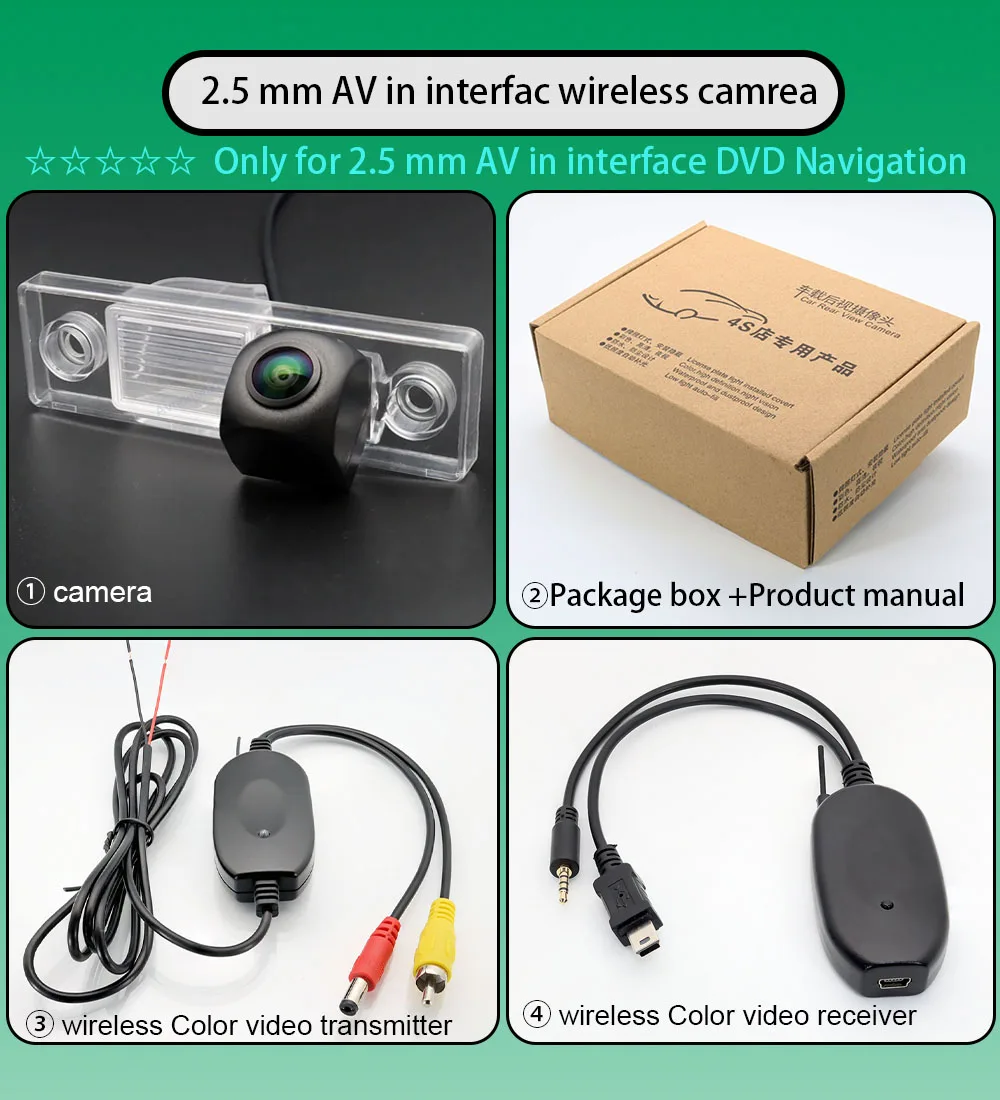 

2.4 Ghz Wireless Rear View Fisheye Camera For Chevrolet Optra Spark Sonic Tosca 1999~2014 HD Color Transmitter Receiver