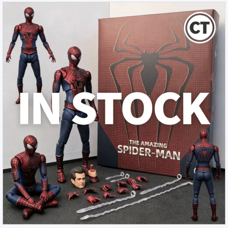 

IN Stock New CT Toys The Amazing Spider-Man Action Figures Andrew Garfield Spider Man mafex 001 Figurine Statue Model Gifts Toys