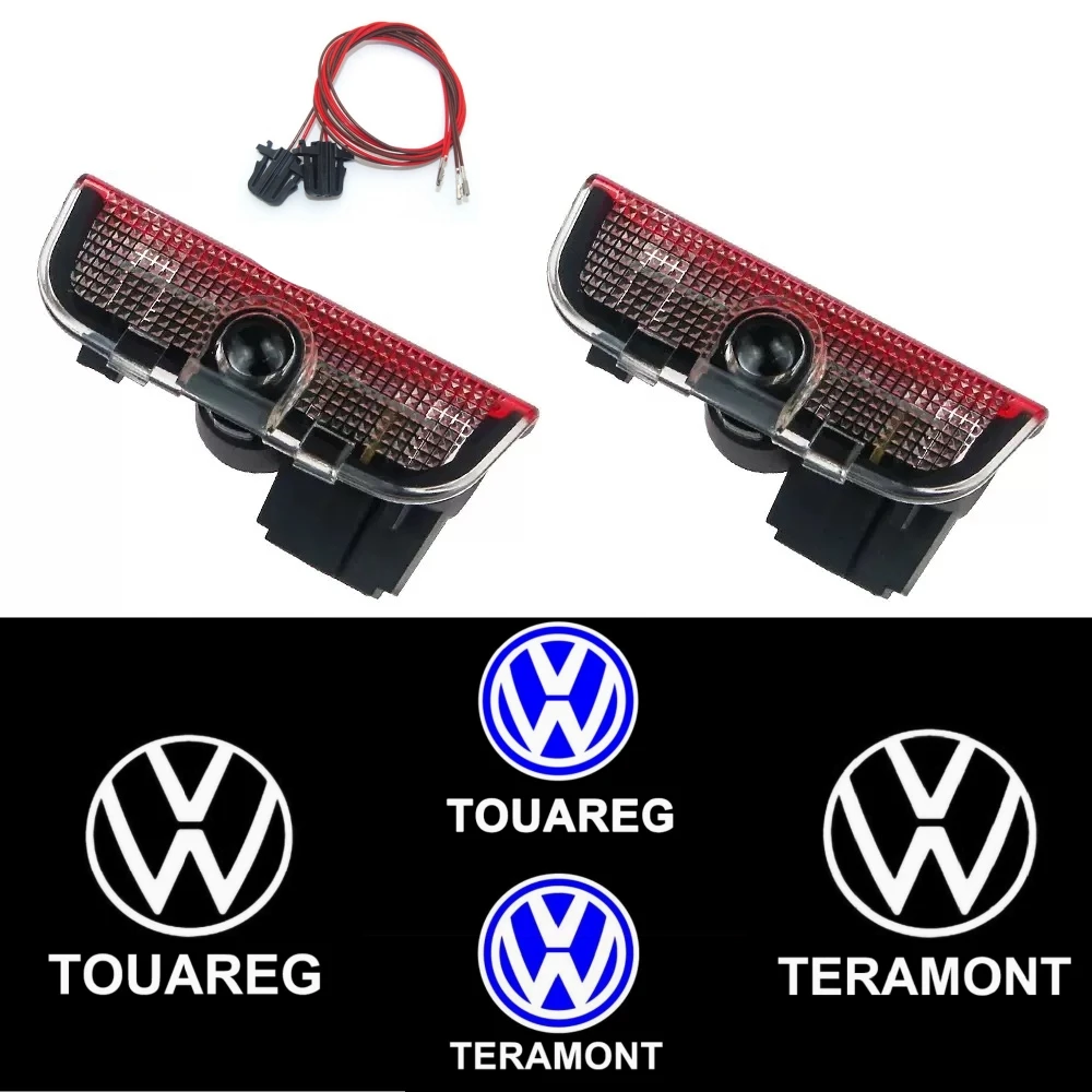 

2Pcs Laser Projector Ghost Shadow LED Car Door Welcome Light For VW TERAMONT2017-2022 TOUAREG2018 Car decorative greeting lights