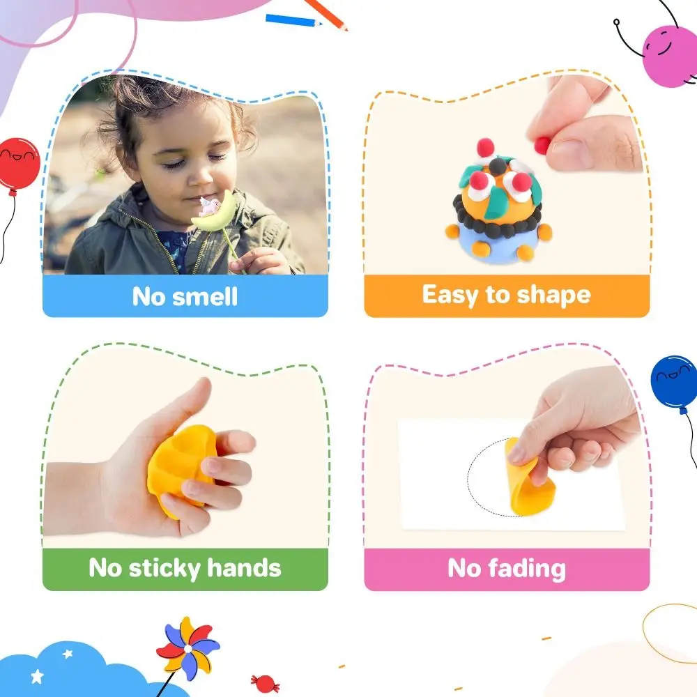 New 24/32 Colors High Quality Polymer Clay Blocks DIY with Tools Oven Bake Clay Colorful Lightweight Molding Plasticine Gift