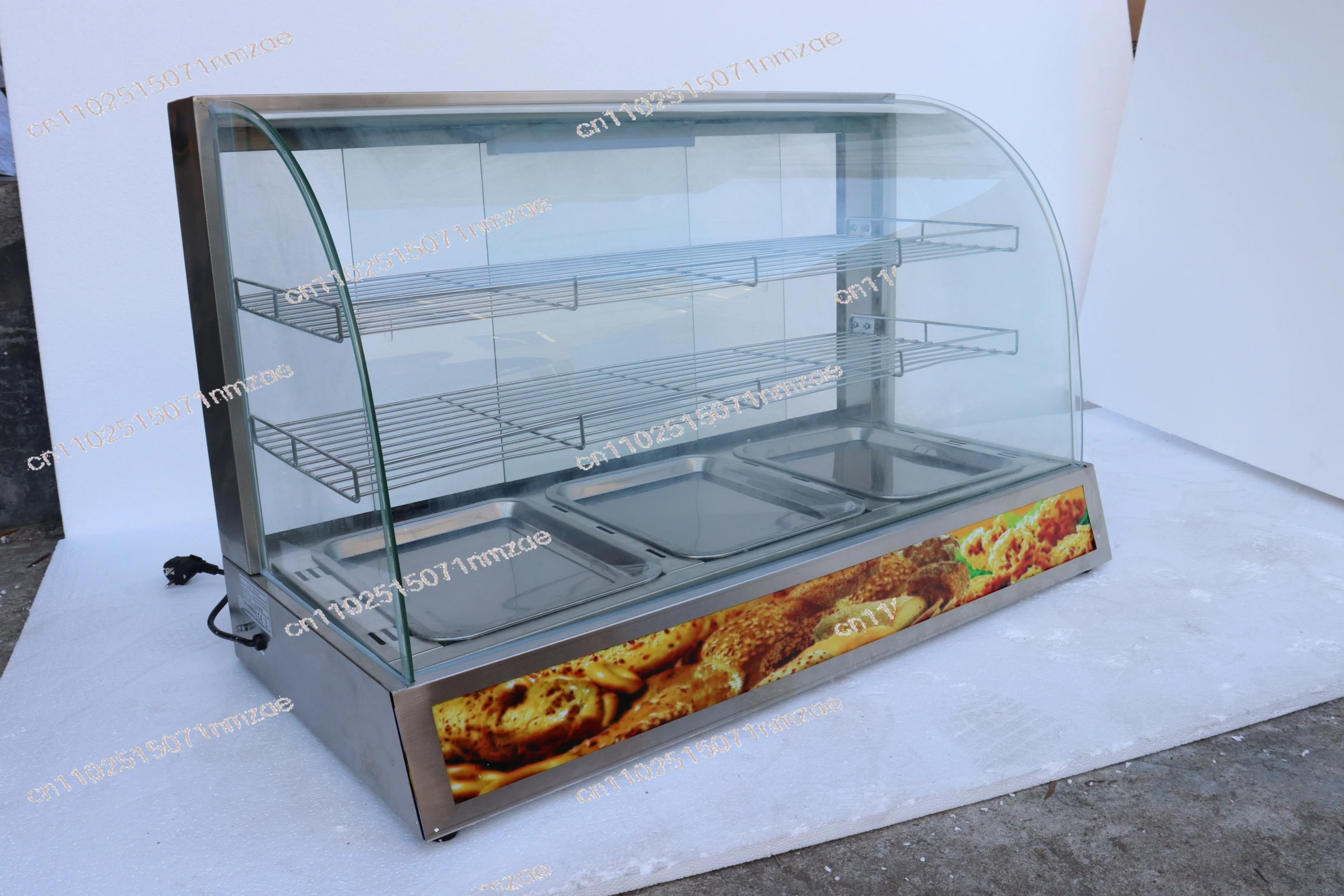 Commercial Countertop Food Warmer Display Case with Glass for Restaurant Kitchen Catering Equipment