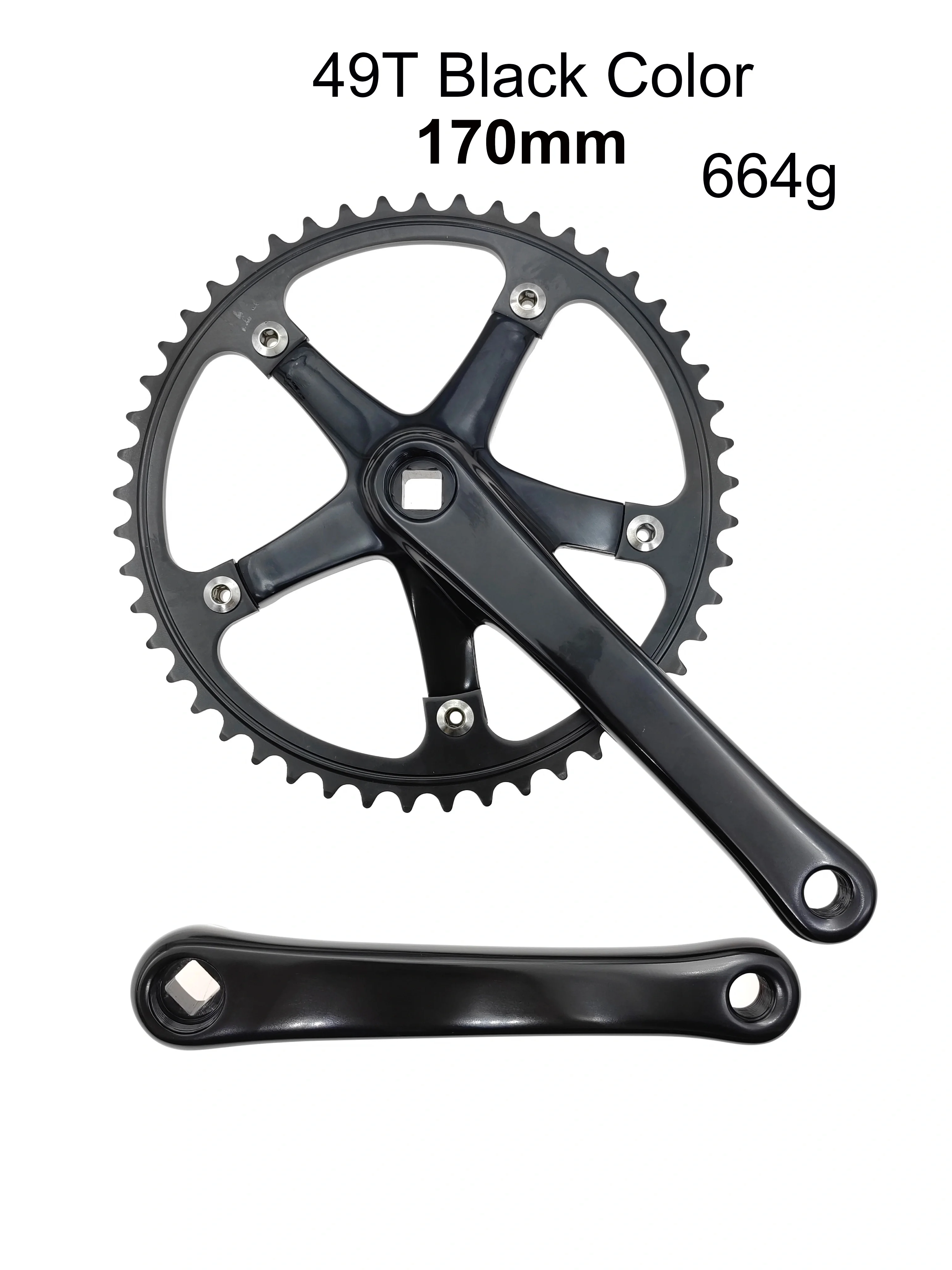 144 BCD 49T Fixed Gear Crankset 170mm Aluminum