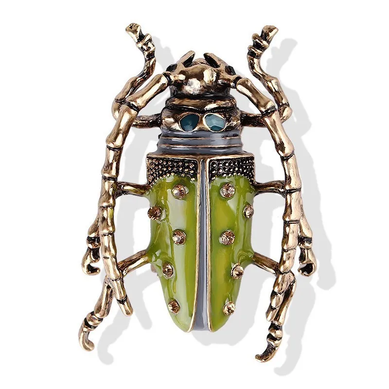 Women\'s Personalized Oil Drop Vintage Brooch Exquisite Simulation Animal Brooch for Men and Women Locust Clothing Gifts