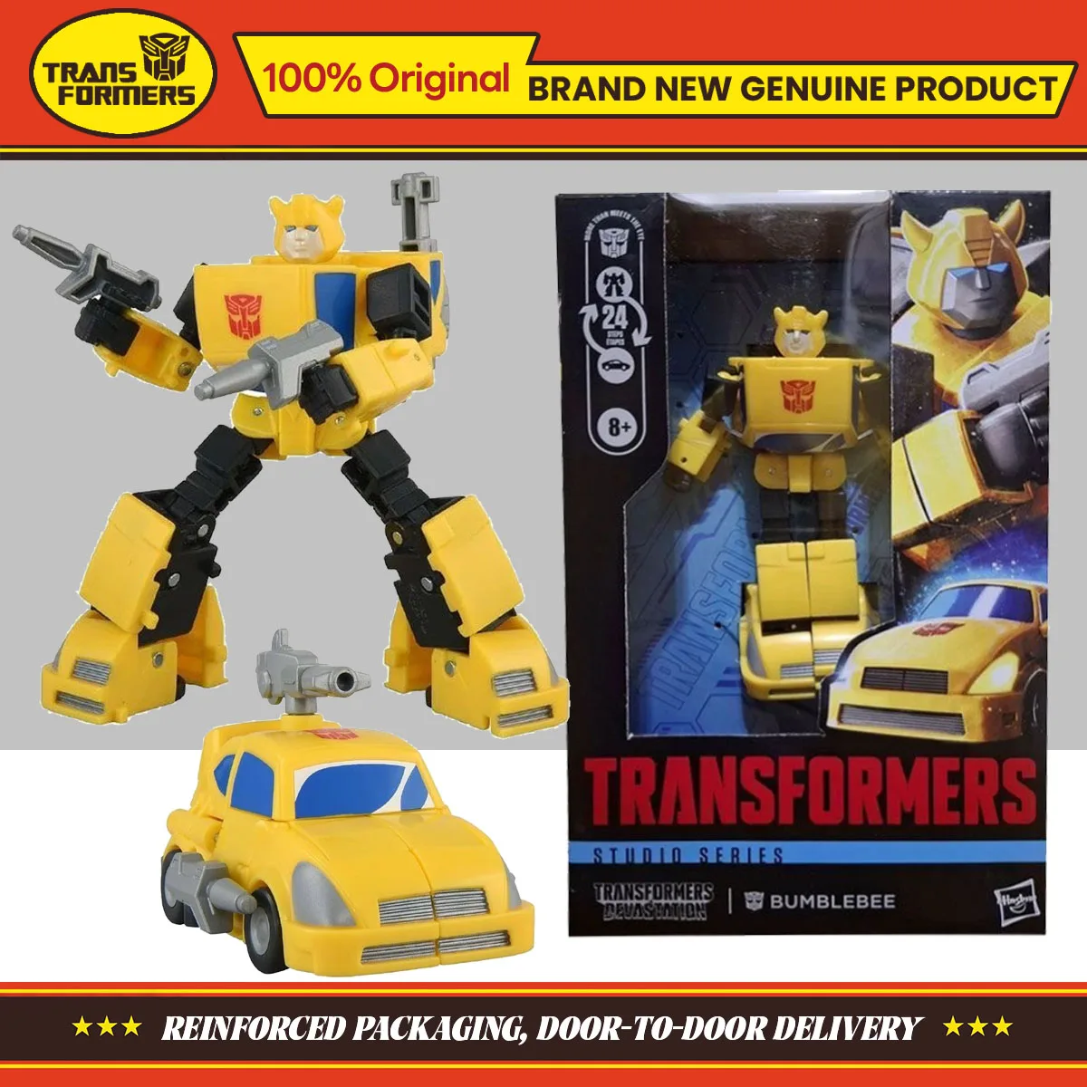 En stock, figura de acción Hasbro Transformer Studio Series SS Bumblebee, modelo original, juguetes, adornos, regalos