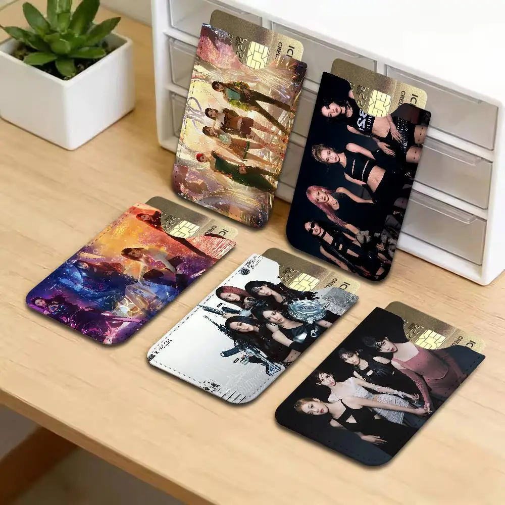 KPOP Korean Girl Group A-AespaS PU Leather Cardholder Ultra Slim Credit ID Card Organizer Lightweight Business Card Holder