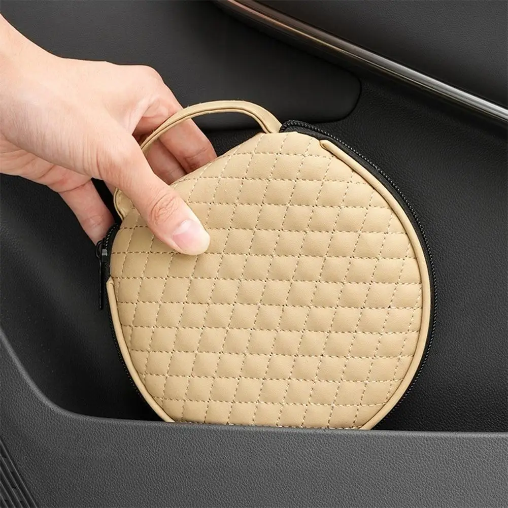 Portable 20Capacity CD/DVD Bag PU leather Carrying Storage Bag for CD Disc Dustproof Protective Storage for Car Home Office