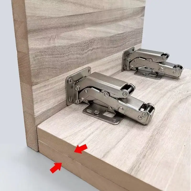 2PCS Adjustable Angle Hydraulic Damper Hinge Soft Close Invisible Hinges Iron Heavy Duty Concealed Furniture Hinges for Cabinets