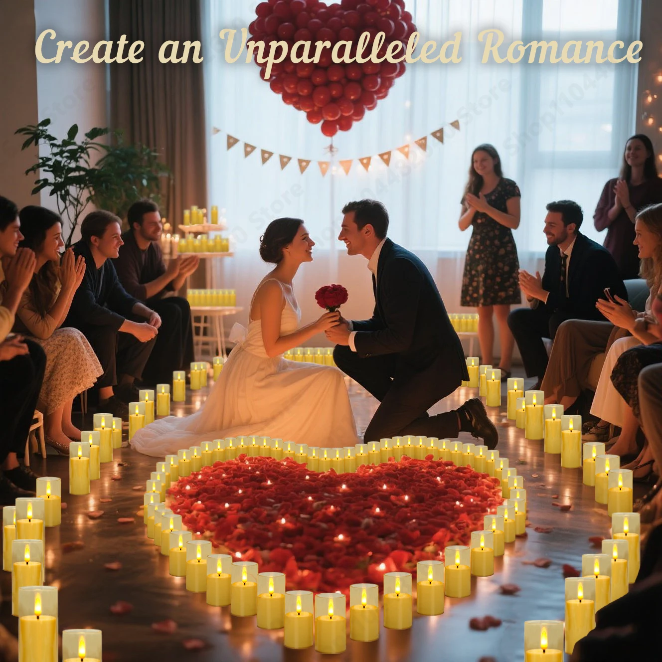Wedding LED Pillar Candles Flickering Flameless Candles Acrylic Electric Candles Bulk with Battery Operated Home Outdoor Decor