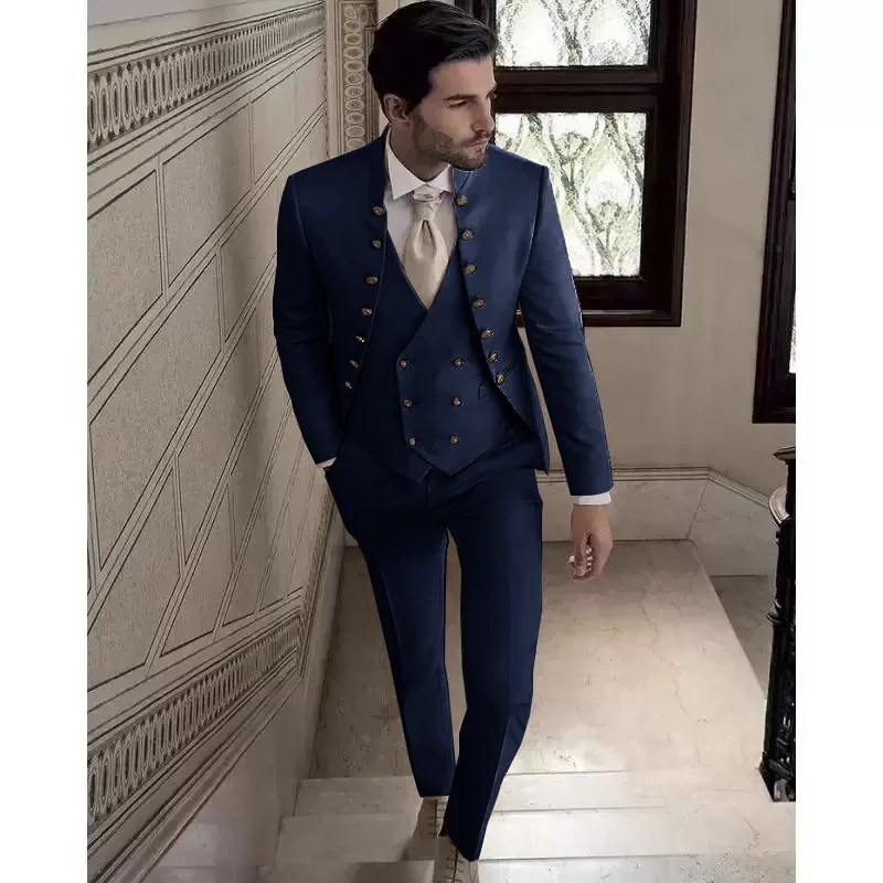 Terno formal cáqui masculino, jaqueta slim fit, smoking do noivo, blazer, calça, colete, masculino, casamento, 3 peças