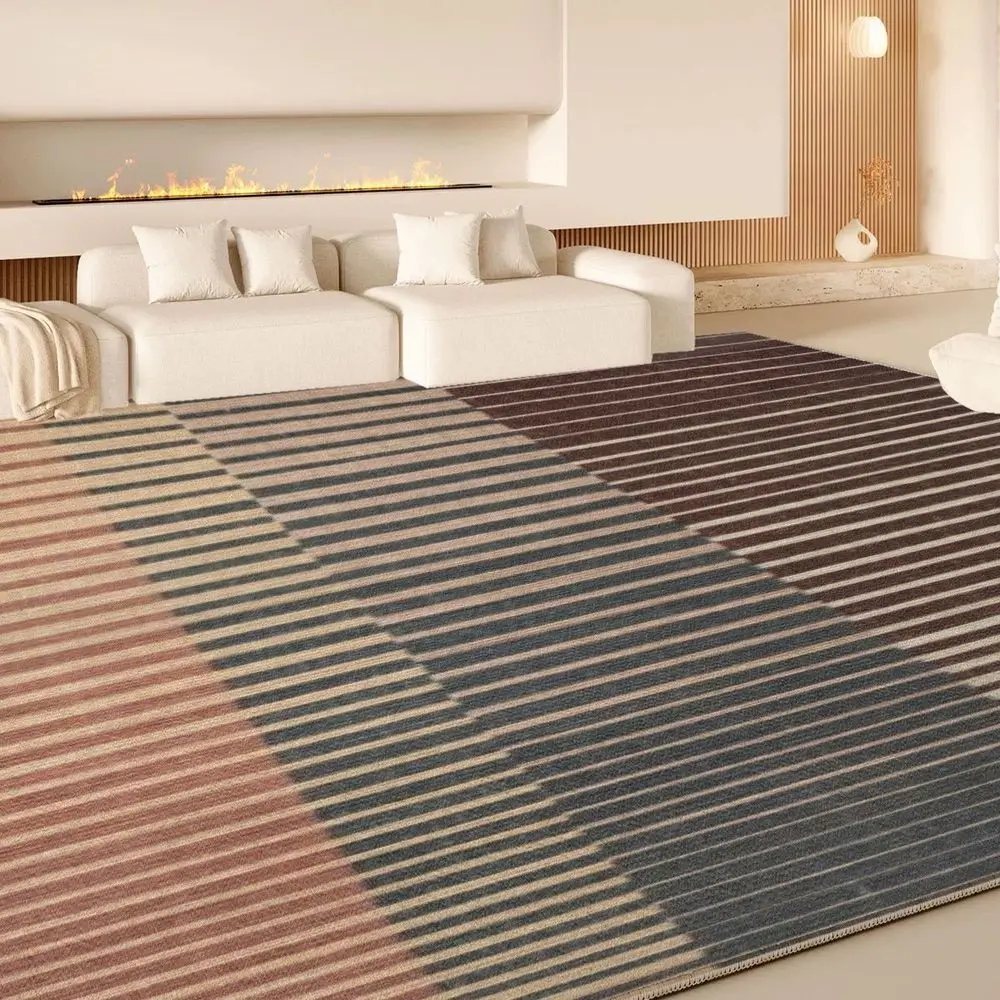 

VIKAMA Modern Minimalist Living Room and Bedside Mats Made of Loop Pile: Warm, Waterproof and Anti - fade