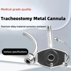 Titanium Alloy Medical Tracheostomy Full Larynx Metal Cannula Titanium Alloy Tracheal Half Larynx Tracheotomy Health Care