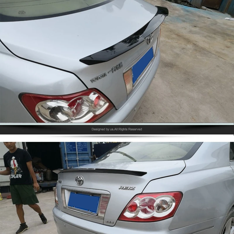 Mark X Reiz ABS Plastic Unpainted Primer Rear Wing Lip Spoiler for ToyotaMark X with color2005-2011