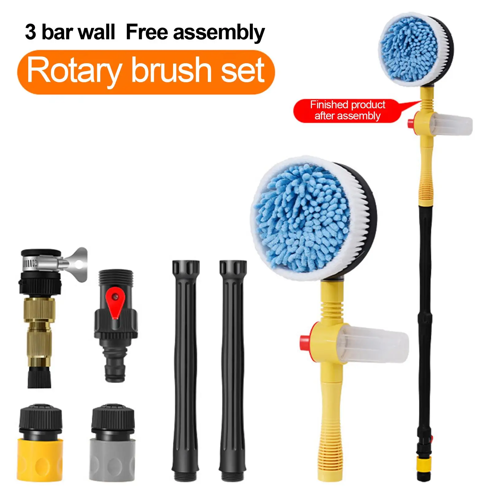 Car Rotary Wash Brush Kit/ Automatic Rotating schnelle High Pressure Washer Dip