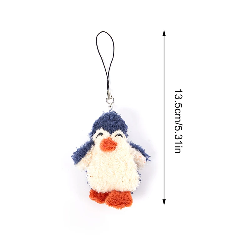 Cartoon Penguin Doll Keychains Women Cute Plush Penguin Phone Chain For Girls Gifts Creative Bag Pendant Car Keyring