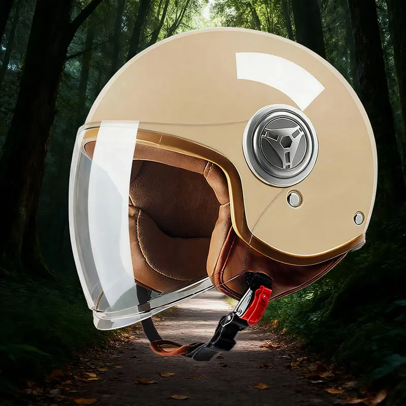 

Новый открытый 3/4 мотоциклетный шлем RetroScooter унисекс мотоциклетный шлем полушлем ретро мотоцикл