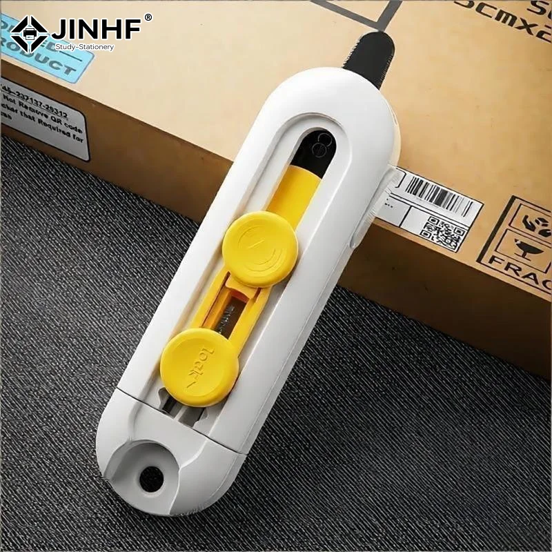 2PCS/4PCS Magnetic Multifunctional Portable Courier Unboxing Knife Retractable Selflocking Rebound Tool