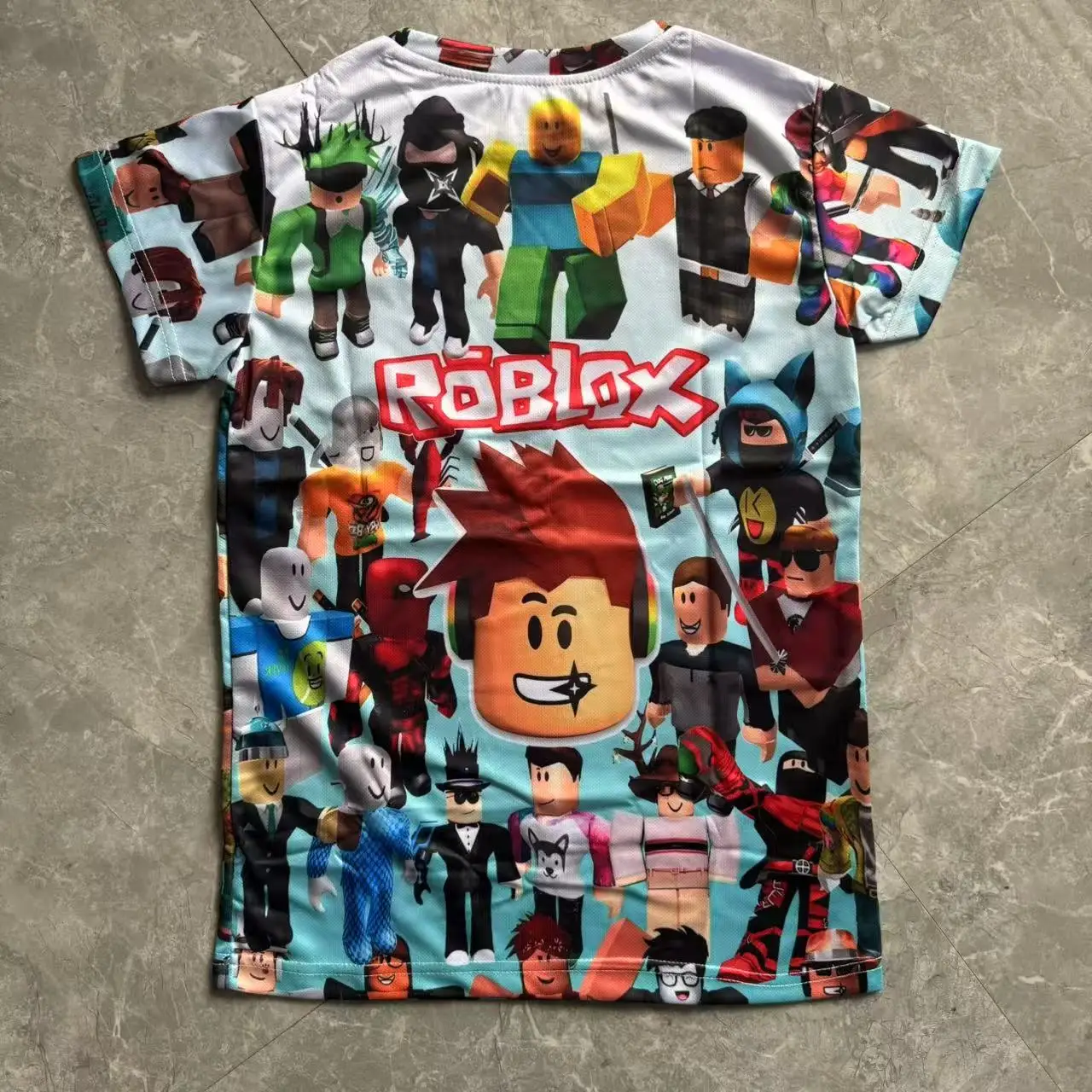 تي شيرت Roblox Game للأطفال أزياء تنكرية للأطفال كارتونية بأكمام قصيرة وطباعة ثلاثية الأبعاد ملابس غير رسمية للشارع