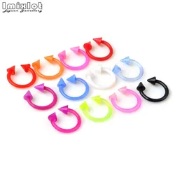 20PCS Colorful Silicone Body Piercing Jewellery Horseshoe Septum Piercing Nose Lip Ring Ear Cartilage Helix Piercing Earrings