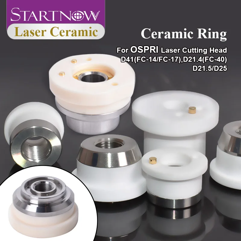 Startnow Laser Ceramic Ring Dia.21.4 M8 H13 FC-40 Nozzle Holder For Ospri LC119 LC40 LC80 LC608 LC1508 Cutting Head Ceramic Body