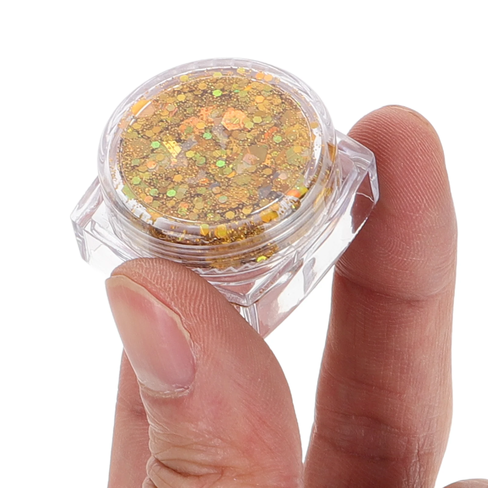 Gel à paillettes pour le visage, 4 pièces, pour maquillage holographique Rave, facile à appliquer, sans colle nécessaire, paillettes pour cheveux pour fête