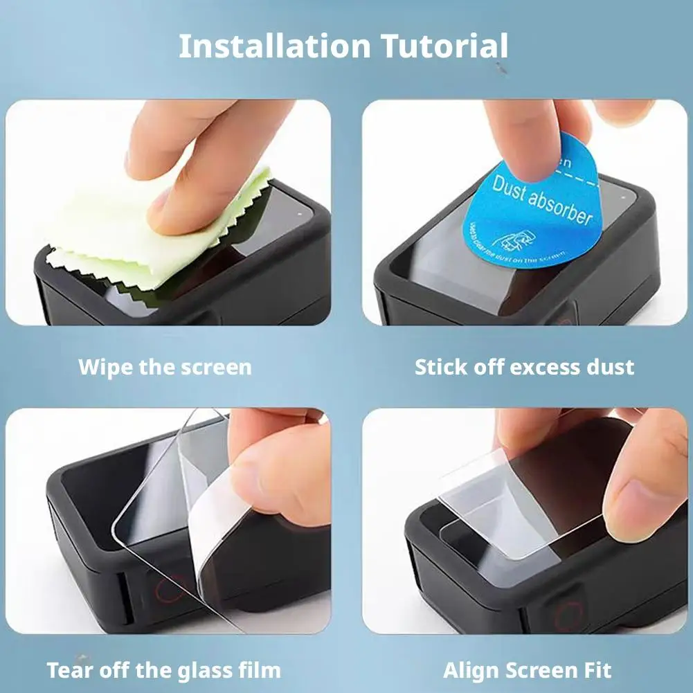 1 قطعة واقي للشاشة من الزجاج المقسى لـ GoPro MAX2 HD واضح مقاوم للانفجار ومضاد للخدش ملحقات كاميرا الحركة