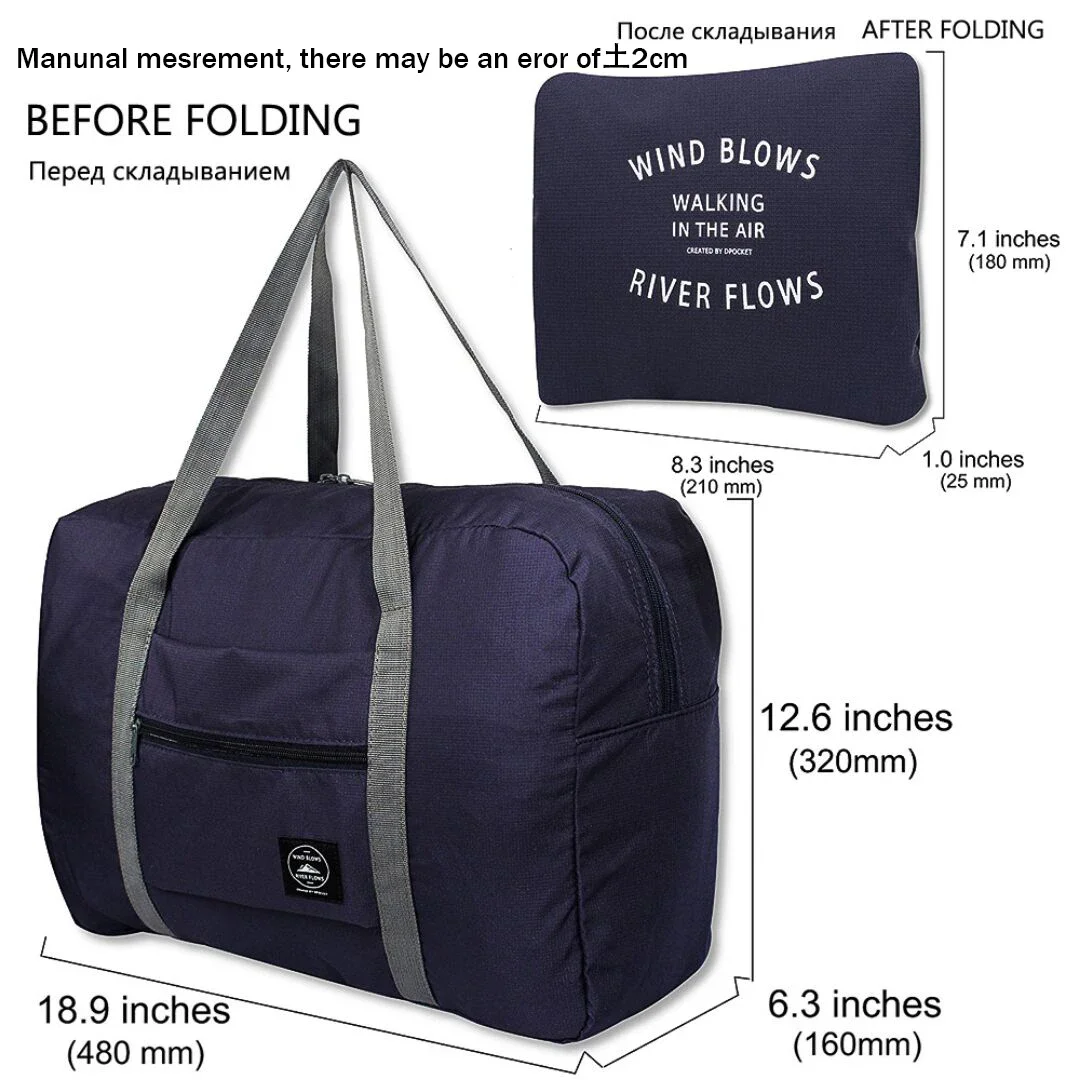 Large Capacity Portable Foldable Travel Duffle Bag Lightweight Sports Gym Carry-On Luggage Coach Bag for Travel