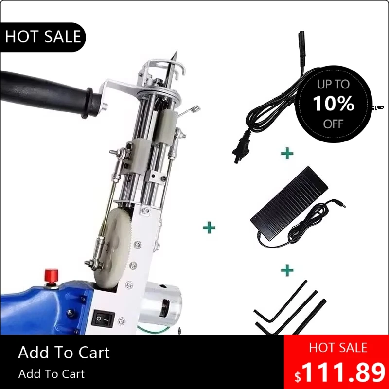 

08170 2025 Useful Electric Carpet Tufting Gun Hand Gun Carpet Weaving Flocking Machines Loop Pile