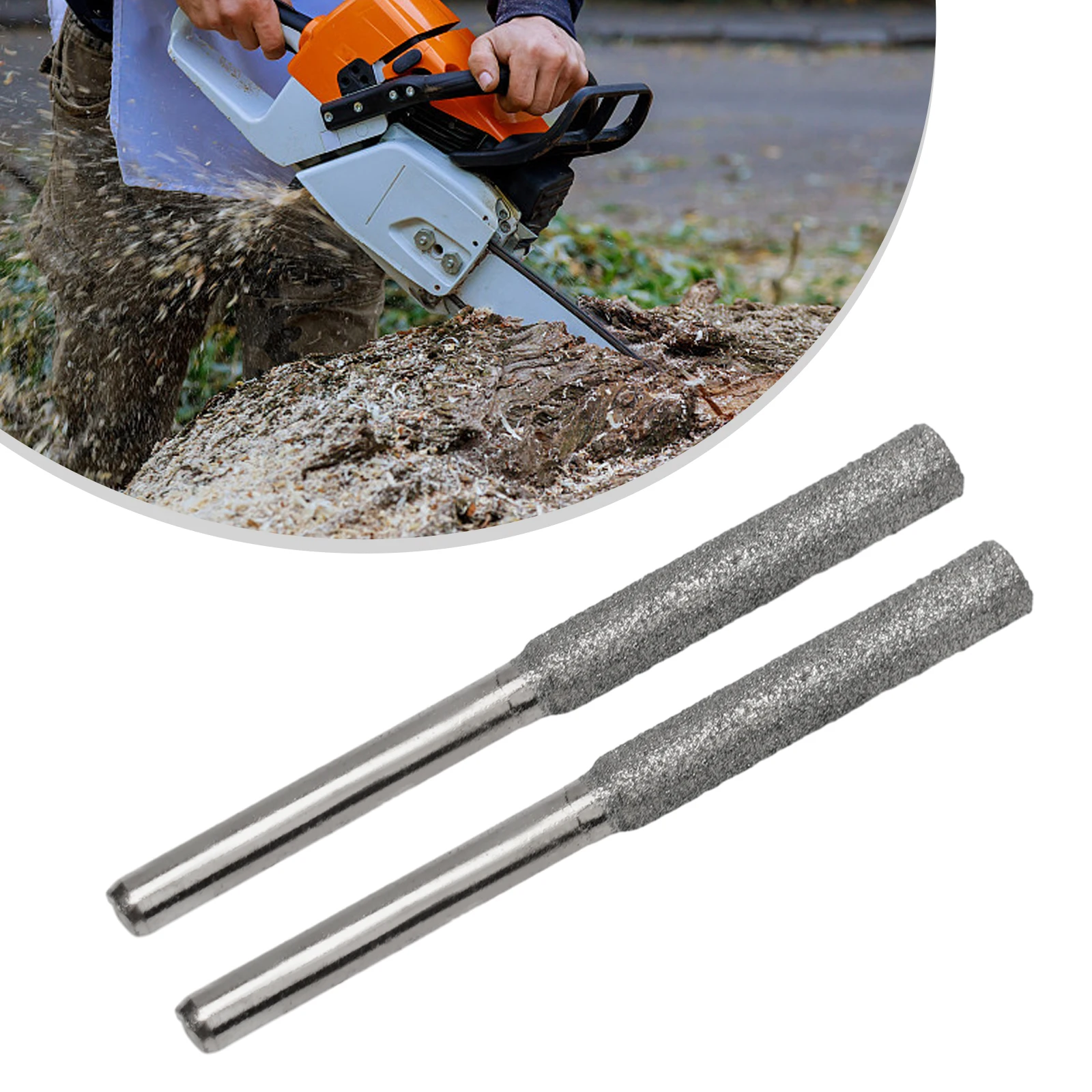 6pcs Chainsaw Sharpener Durable Practical Chainsaw Sharpener Burr Grinder Chain Saw Drill Carving 4/4.8/5.5mm
