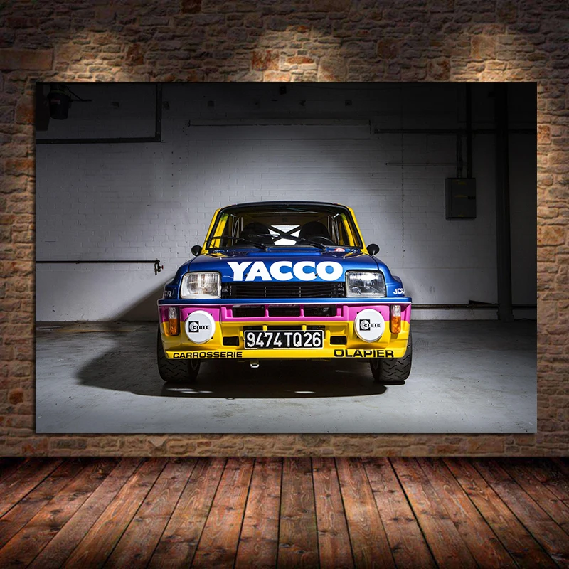 Renault 5 Turbo Rally Race Racing Car Picture Prints Sportscar Posters Canvas Wall Art Modern Painting For Home Room Decor