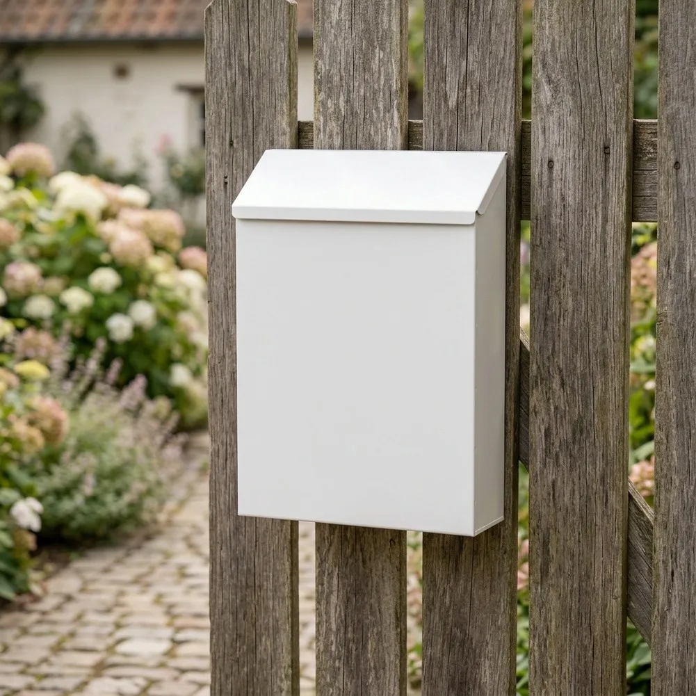 Wall Mount Mailbox With Lock Anti-Theft Waterproof Stylish Metal Post Box Large Capacity Secure Letter Box For Home Office Gate