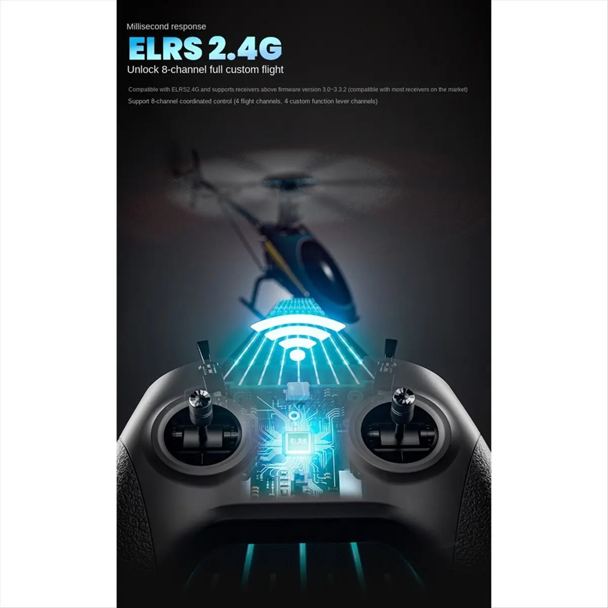 

C8 ELRS Пульт дистанционного управления Мини-ручка Приемник Поддержка Liftoff/DRL для радиоуправляемых вертолетов с фиксированным крылом FPV Дроны Робот Автомобиль Лодка [LiABPS]