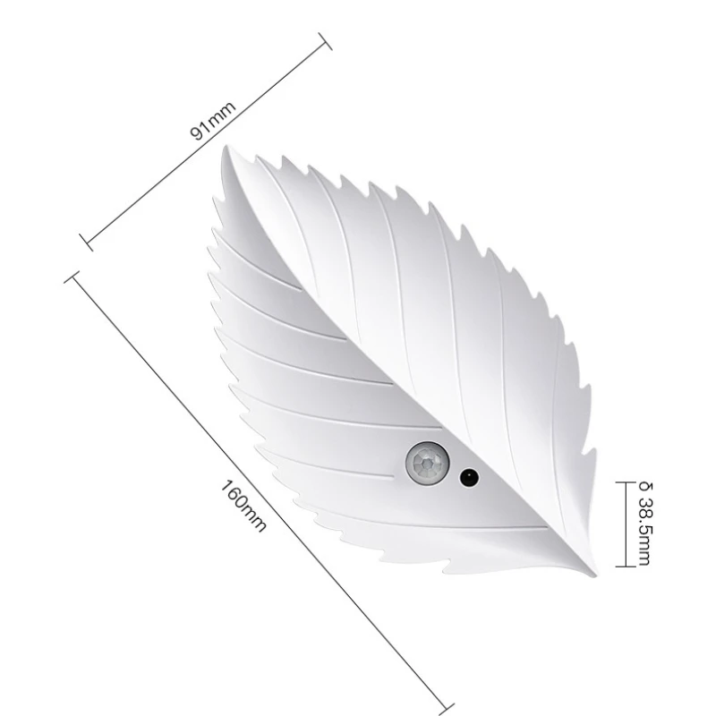 Explosive Design Leaf Shaped Human Body Induction Light, Magnetic Suction Self-adhesive LED Wall Light
