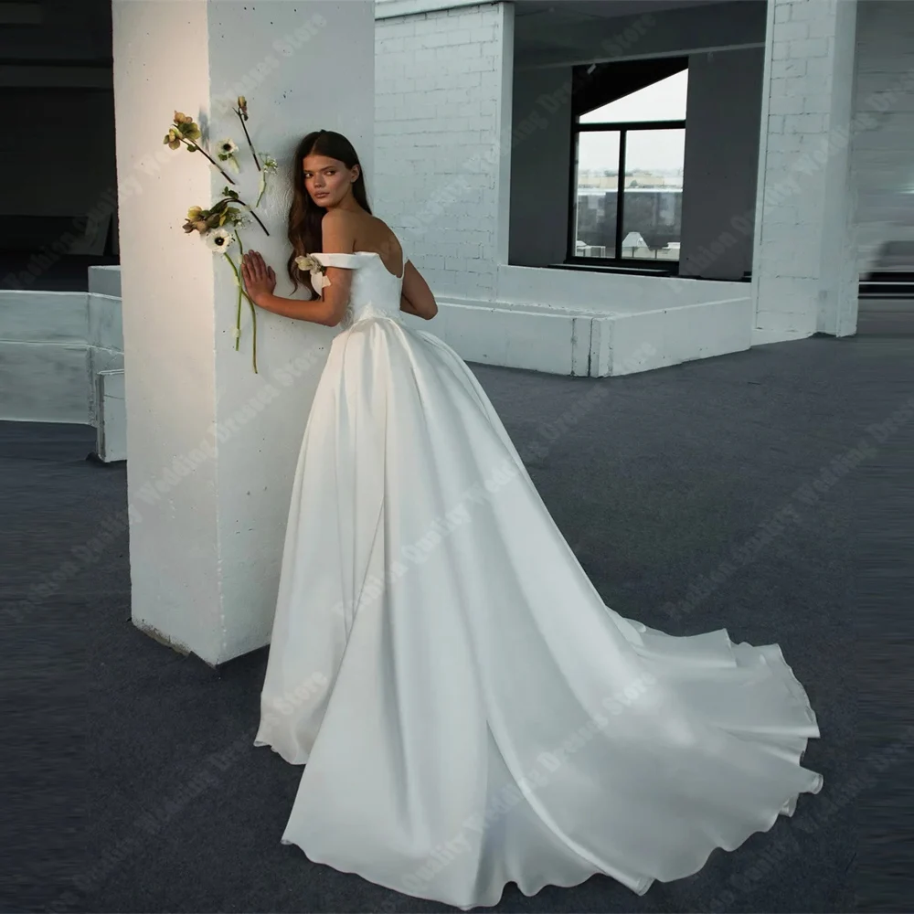 Charmante A-lijn Trouwjurken Voor Vrouwen Sweetheart Kraag Bruidsjurken Prinses Engagement Banket Vestidos De Novias Customiz