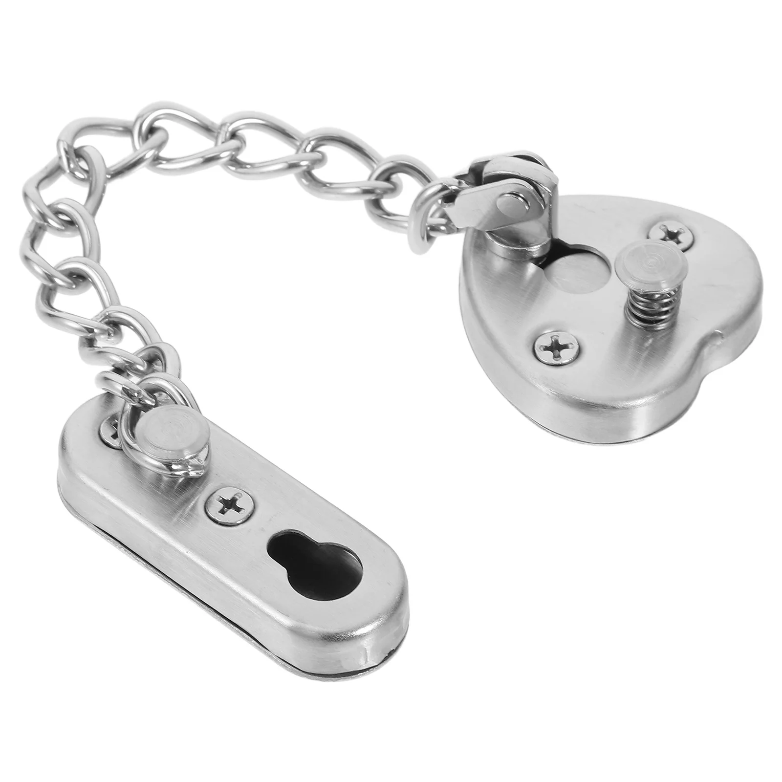 

Stainless Steel Antitheft Door Chain Lock Nodrill Adjustable Heavyduty Security Latch for Hotel Home Internal Use