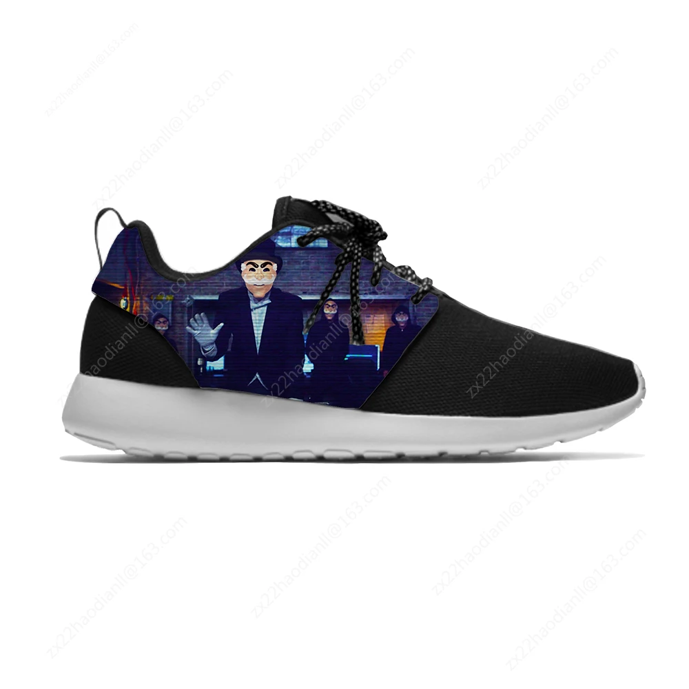 Mr Robot TV Show Fashion personality Funny Popular Sport Running Shoes Lightweight Breathable 3D Printed Men women Mesh Sneakers