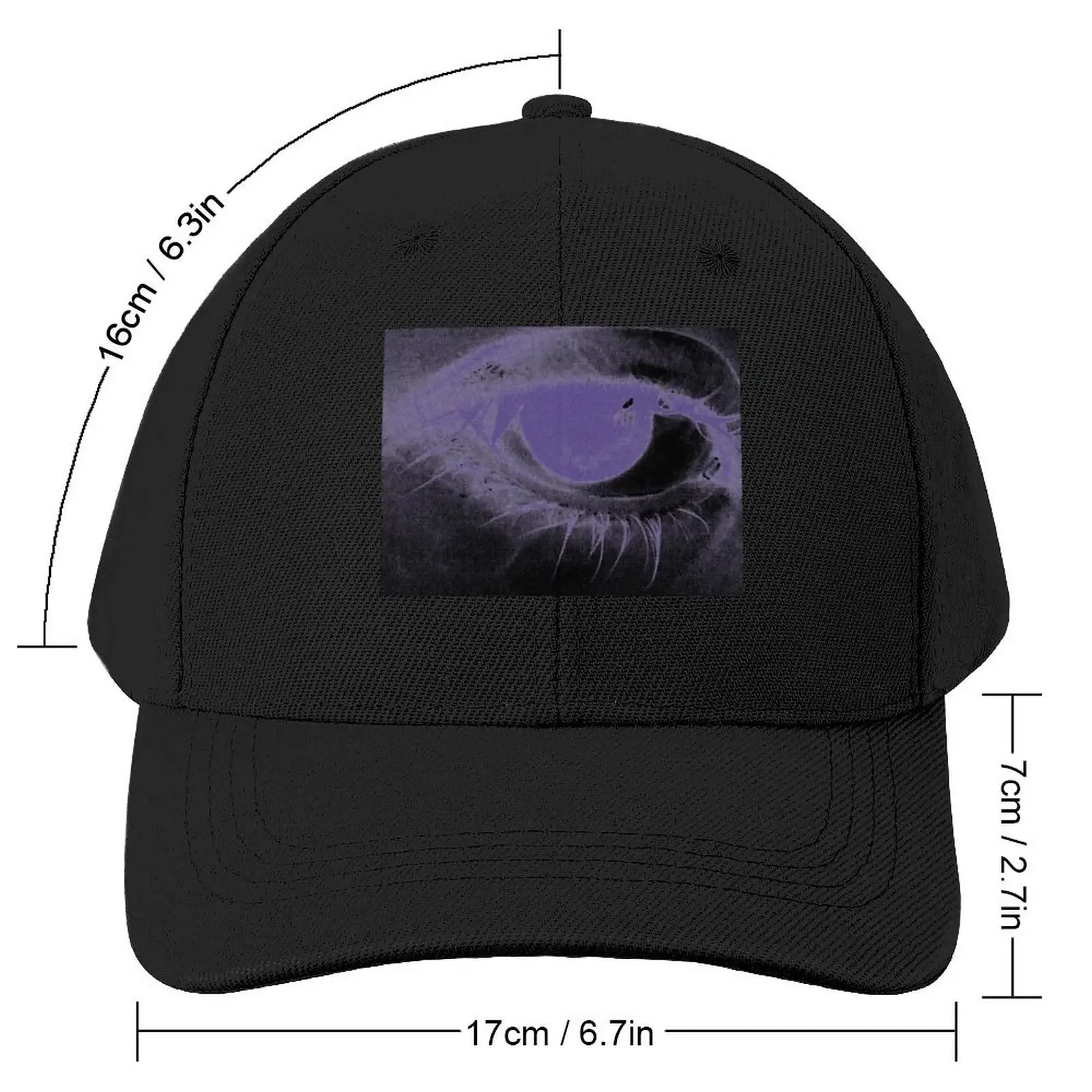 Purple Eye Edit - Relief Print Style - Photography Baseball Cap fashionable Beach Outing For Girls Men's