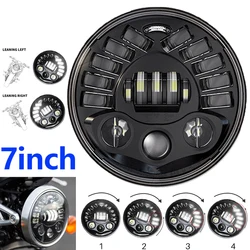 Model 8790 7inch LED High and Low Beam Adaptive Headlight with Black Inner Bezel, 1 Pack