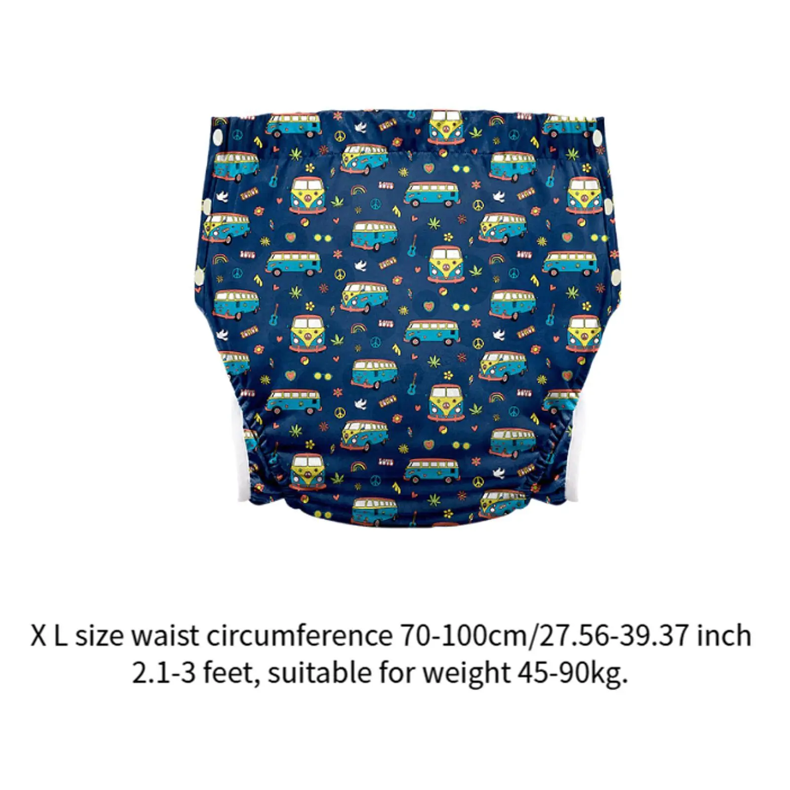 ملابس داخلية سلس البول للبالغين قابلة للغسل وإعادة الاستخدام وإبزيم جانبي قابل للتعديل لكبار السن #6